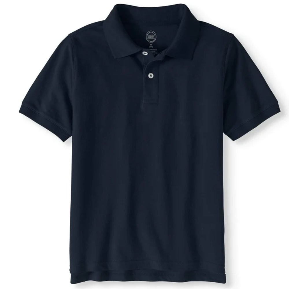 Wonder Nation Boys School Uniform Short Sleeve Pique Polo